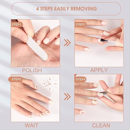 Miniatura 6 de Removedor de esmalte de uñas de gel, removedor de esmalte de gel, kit de 0.5 onzas líquidas, removedor de gel fácil y seguro para uñas en 2-5
