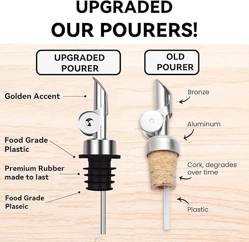 Miniatura 10 de Olive Oil Dispenser Bottle for Kitchen, Glass Cooking Oil and Vinegar Dispenser Set, Olive Oil Container, Coffee Syrup Dispenser with Metal Spout,