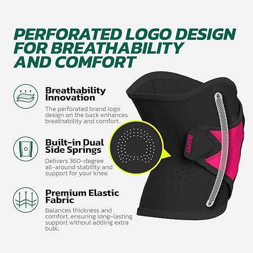 Miniatura 5 de Rodillera para hombres y mujeres, dolor de rodilla, menisco, desgarro, artritis, dislocación de rótula, mejor osteoartritis, compresión ajustable