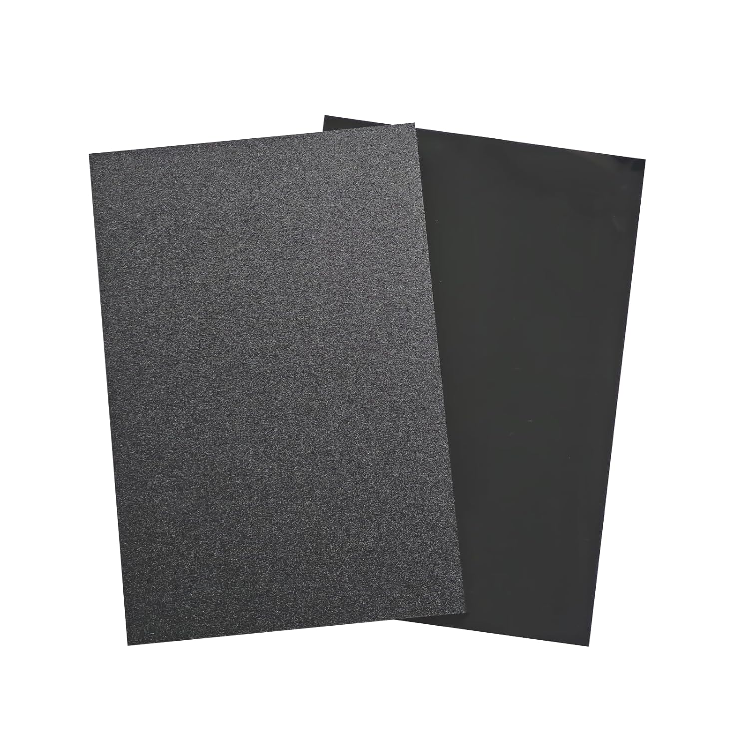 BEAIMUXI ABS Plastic Sheets 1/8 Inch Thick Black 2-Pack 8x12 Moldable Thermoplastic Smooth & Textured for DIY Crafts Car Interiors Home Decor