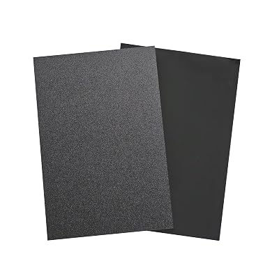 ABS Plastic Sheet 1/8 Inch Thick, 2 Pack 12" x 16" x 3mm Black Moldable Thermoplastic Panel Smooth & Textured Finish High Tensile for DIY Crafts Car Interiors Home Decoration (Black, 12''×16'')