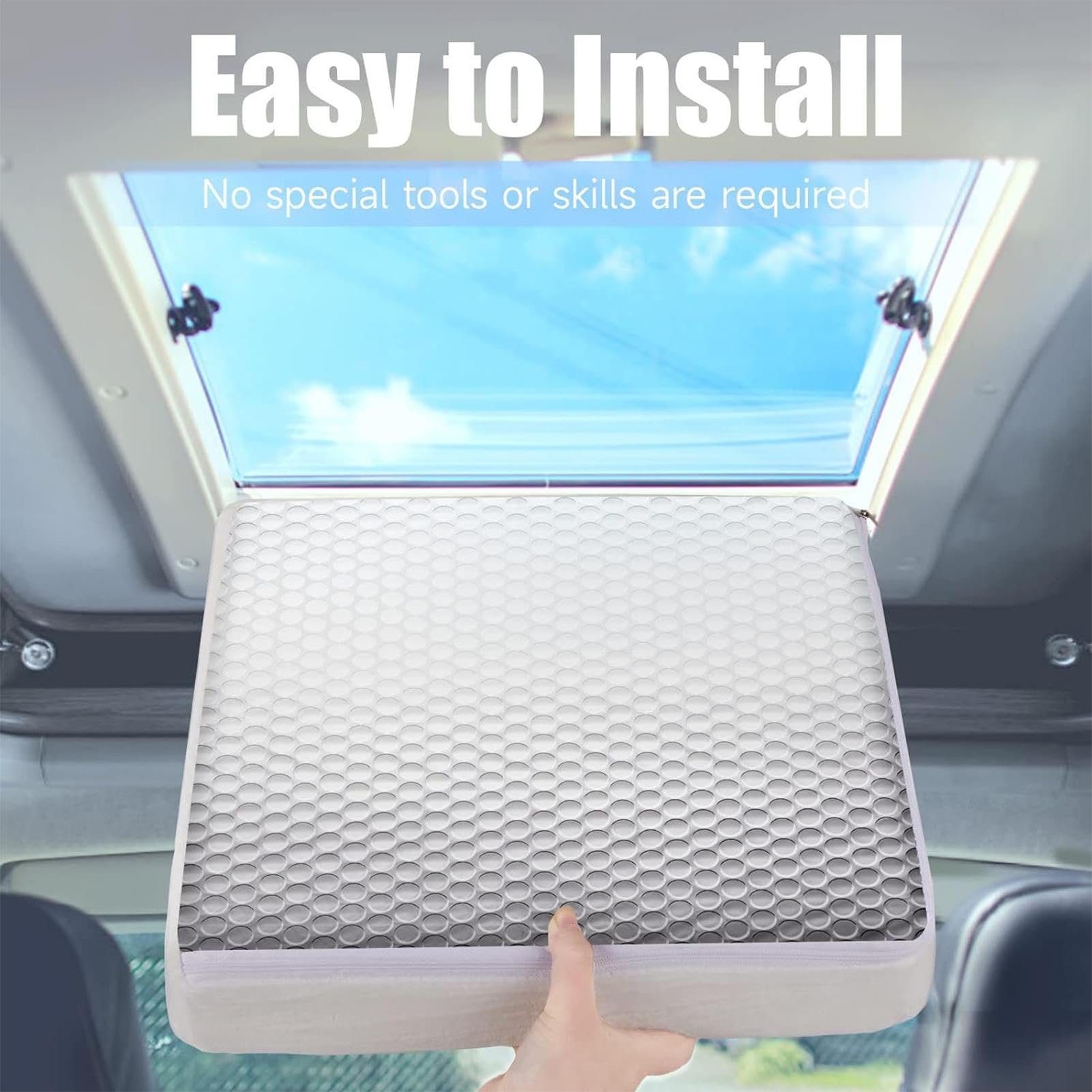 Isolateur De Lucarne De Camping-Car – Pare-Soleil Réfléchissant pour Fenêtres De Toit | Housse Occultante pour Véhicules Récréatifs, Protection Contre La Lumière Et La Chaleur