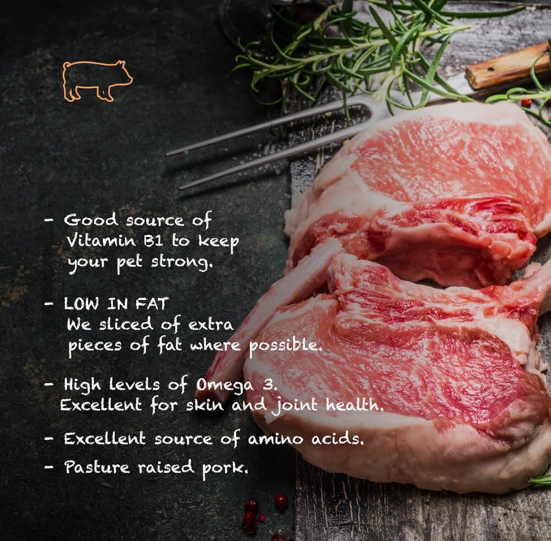 SIMBA'S WAY -Slow Roasted- Pork CHOP Bites Dog Treats and Cat Treats, Organic Human Grade, Single Ingredient, All Natural, Grain-Free, No Preservatives, Made in The USA. [Family Size - 9 .oz] [1 PK]