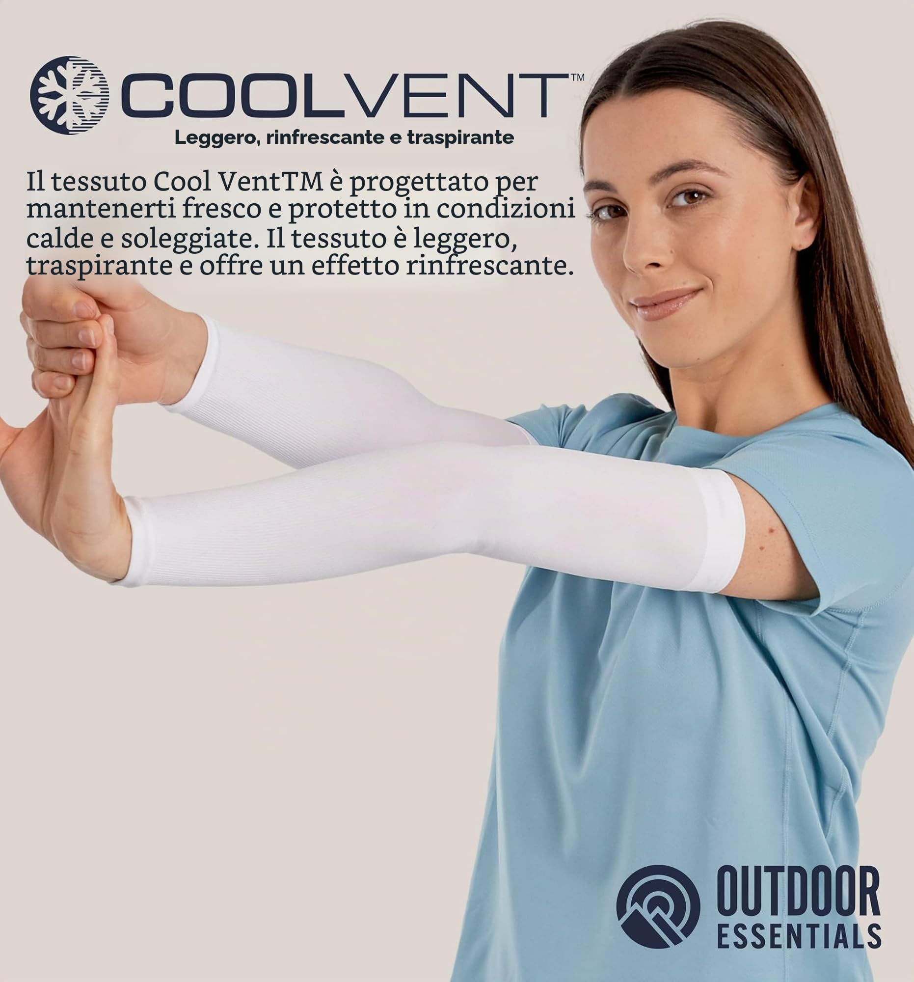 OutdoorEssentials Manicotti parasole UV per uomo e donna, manicotti rinfrescanti per braccia, protezione solare UPF 50+ per golf, copertura tatuaggi, guida