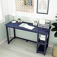 Vista 15 de Max & Lily Escritorio de madera maciza con estantes, 47 pulgadas, arcilla