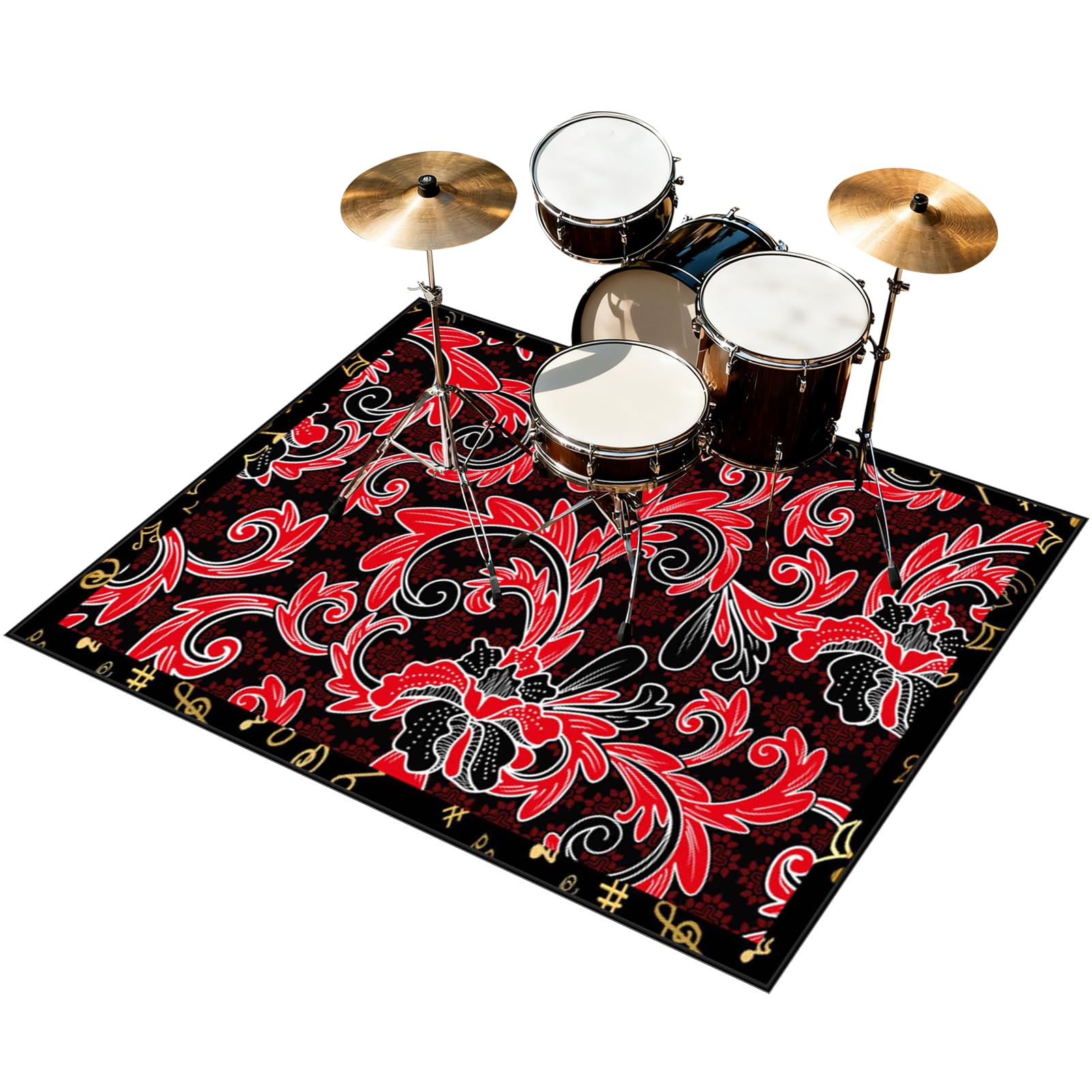 170 x 140 cm Dywan z baterią elektroniczną Dźwiękoszczelny Antypoślizgowy Dywan Pochłaniający Akustyczny Profesjonalna mata do instrumentów muzycznych do instrumentów muzycznych do gitary basowej