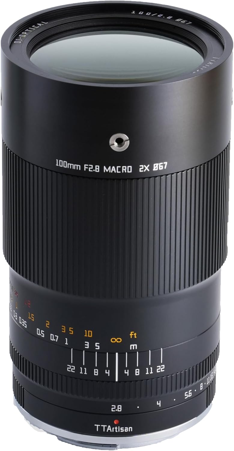 TTArtisan 100mm F2.8 Macro 2X Full Frame Camera Lense Compatible with Nikon F Mount SLR Cameras D6、D5、Df、D850、D810A、D810、D780、D750、D610