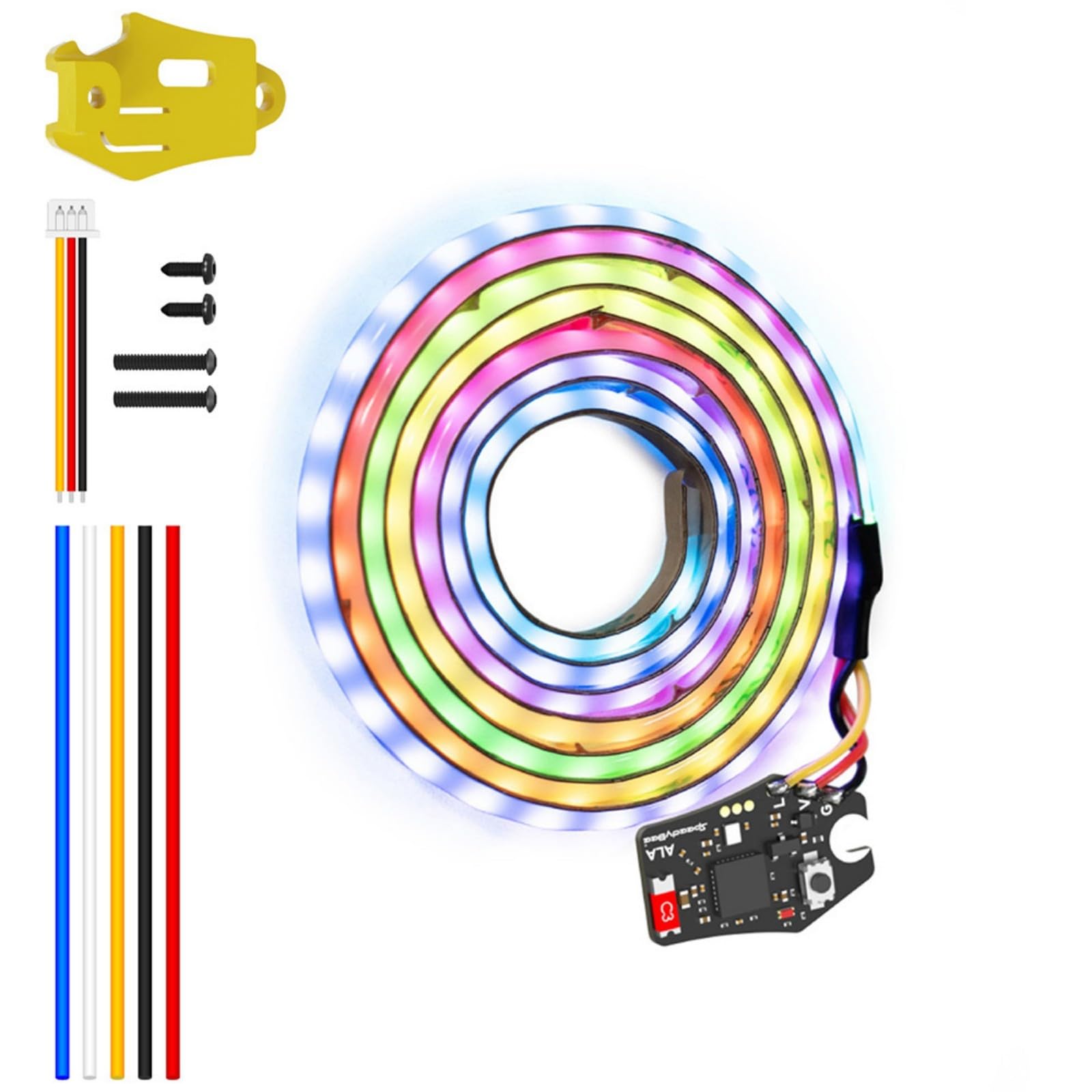 SpeedyBee - Tiras de luz LED inalámbricas ajustables de color para drones FPV con efectos personalizables