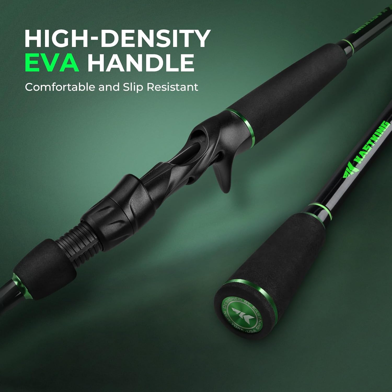 KastKing Zephyr Dual Tip Fishing Rod, Lightweight KastFlex IM6 Graphite Spinning & Casting Rod with Zirconium Oxide Ring Guides, Hook Keeper, EVA Grip, PTS Power Transition System