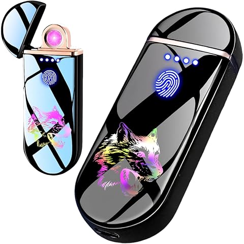 Spinning Arc Lighter, Windproof Flameless Electric Lighter, Touch Sensor Electronic...