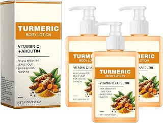 turmeric body lotion with vitamin C - Moisturizing, Firming and Whitening Cream for an Even Skin Tone - Lightweight, Non-Greasy Daily Moisturiser (3)