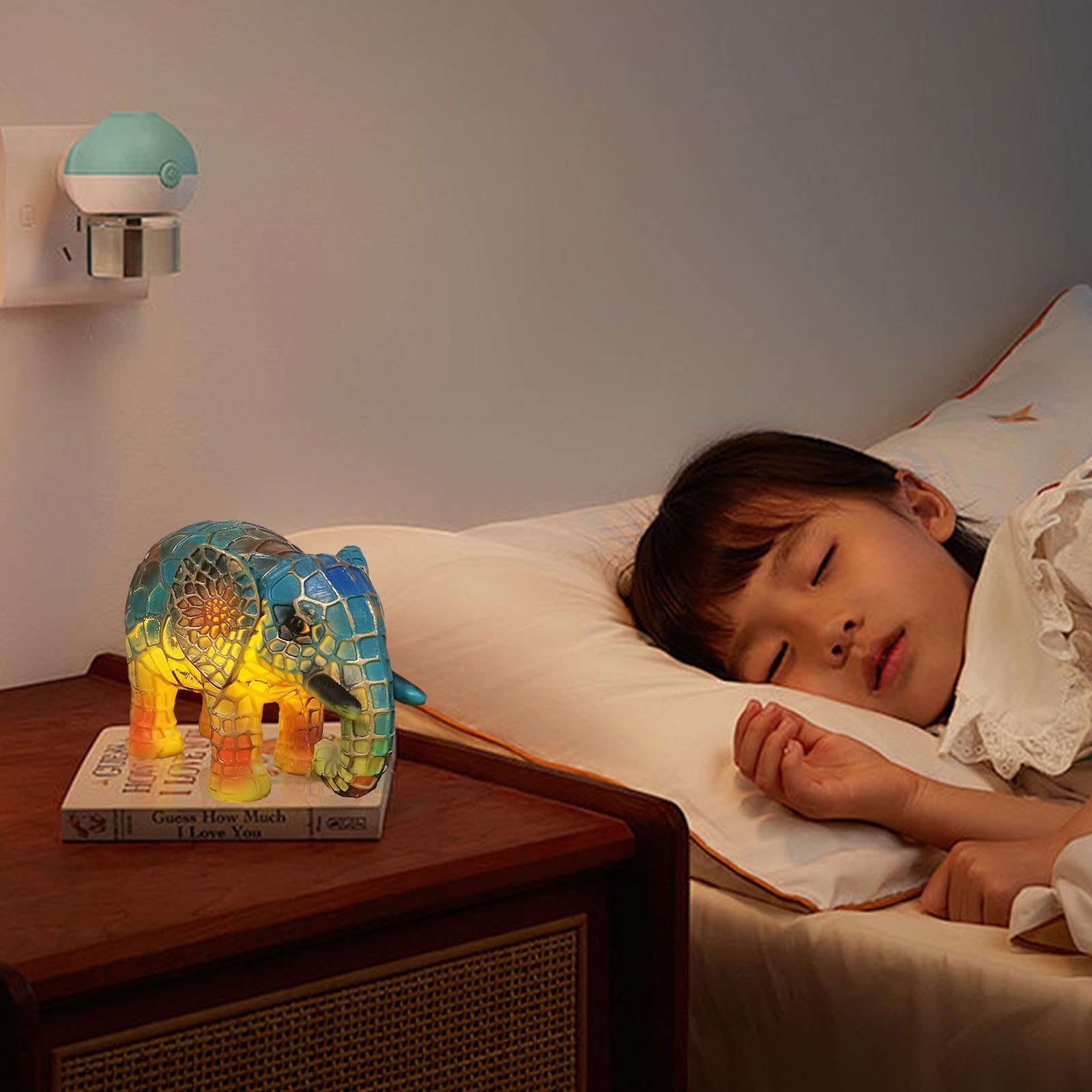 Veilleuse éléphant En Silicone En Forme De Cœur - Rechargeable, 3 Niveaux De Luminosité, Commande Tactile - Pour Chambre Bébé, Cadeau - 3