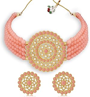 Sukkhi Dazzling Pearl Choker Necklace Set for Women