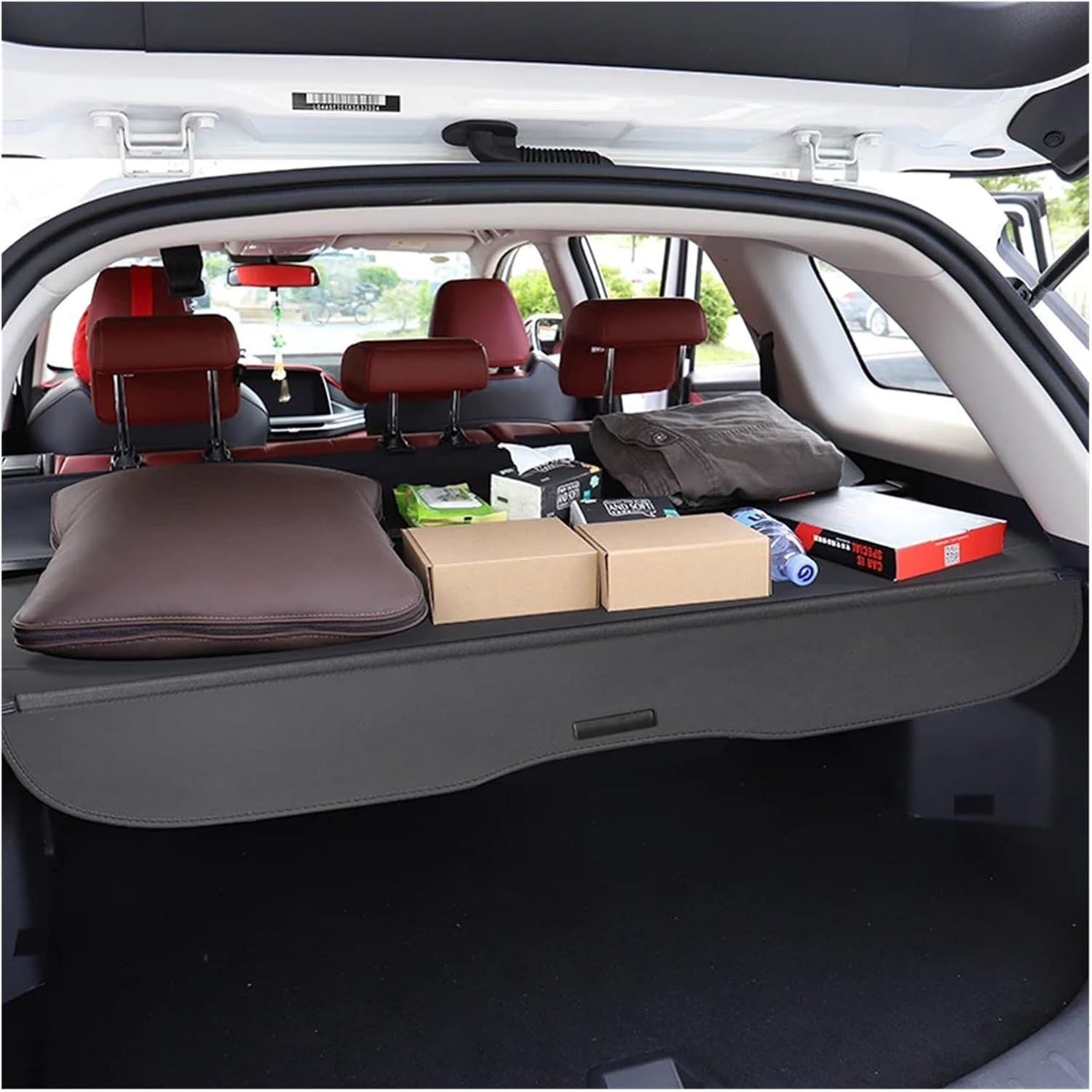 Retractable Trunk Cargo Cover Anti-Peeping Shield Privacy Compatible with VW Auto Accessories Compatible with Subaru Forester Power Tailgate 2013-2018(Carbon Fiber)