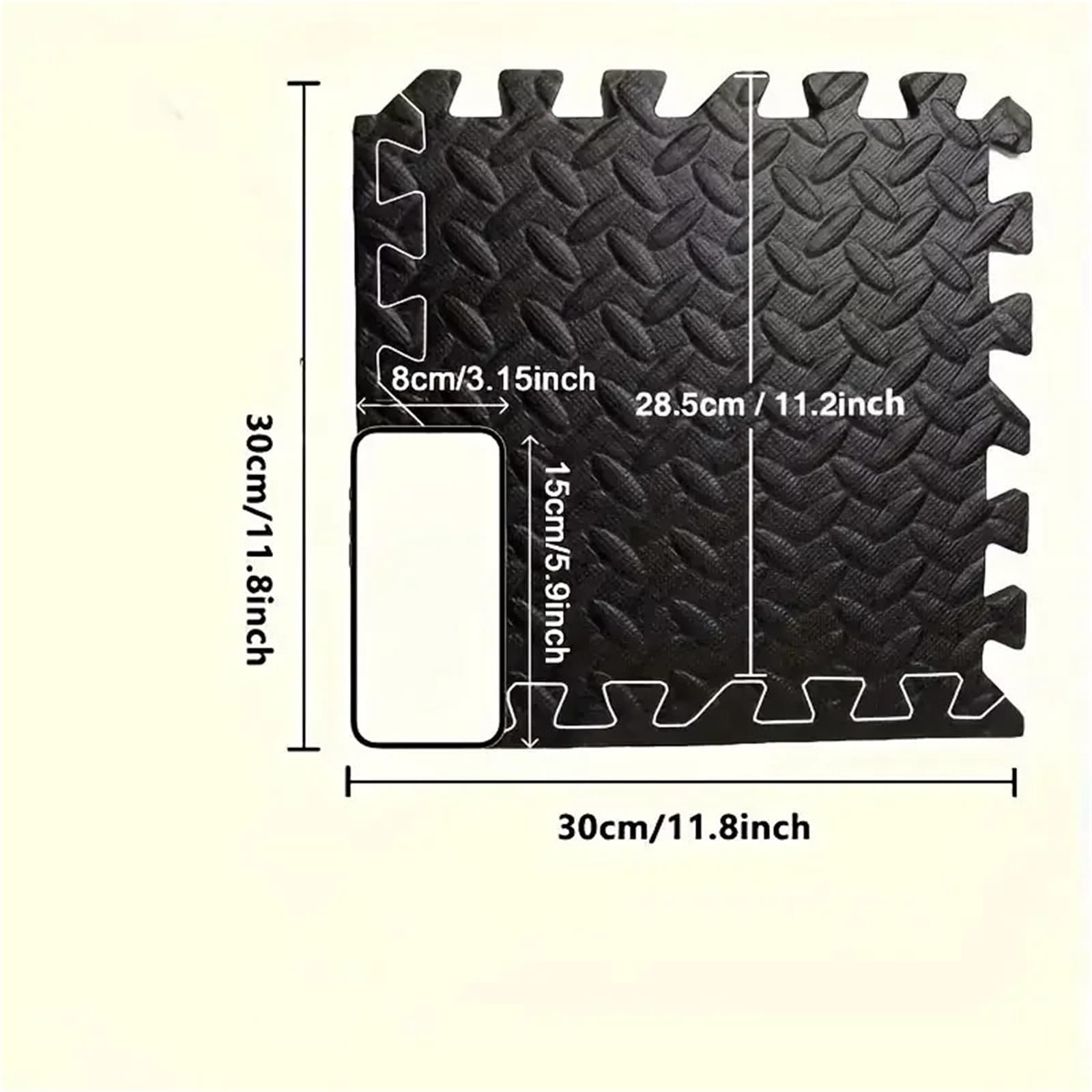Estera de Fitness Antideslizante e Impermeable, protección del Suelo Que Absorbe los Golpes, Empalme, Estera Ejercicio, baldosas Entrenamiento Yoga eléctricas, 8 Uds para Gimnasio(Gray)