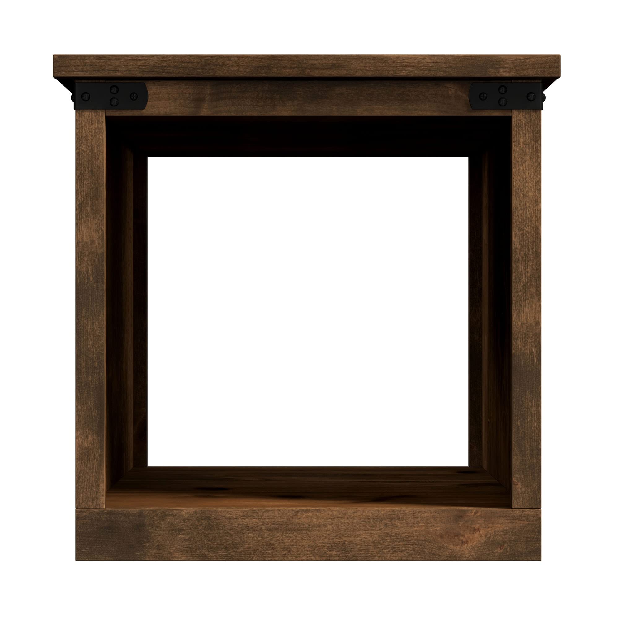 Bridgevine Home Rustic Farmhouse Side Table, 24 Inches, Fully Assembled, Knotty Alder Solid Wood, Aged Whiskey Finish