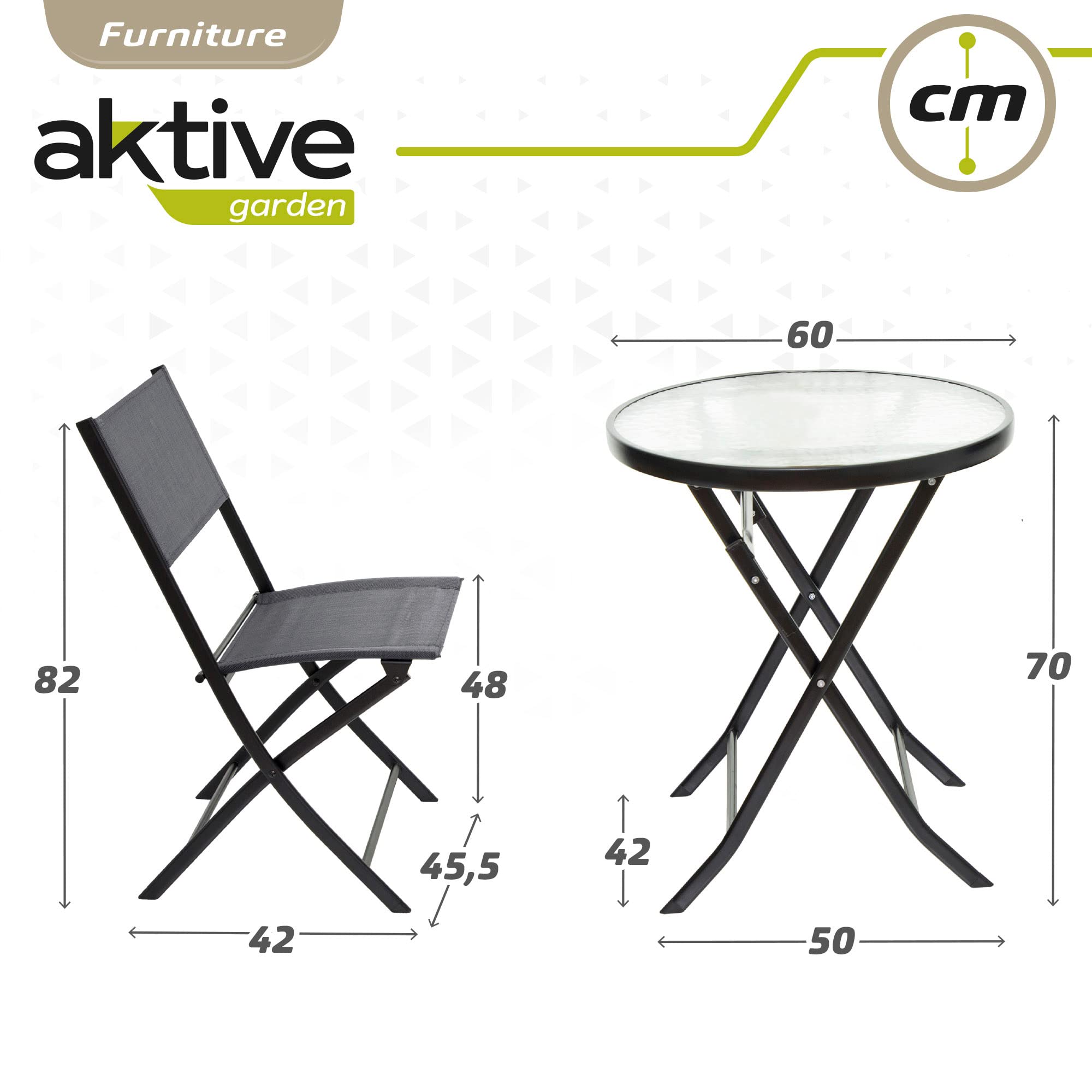 Volta Ensemble table et chaises de jardin, table 150cm et 6 chaises
