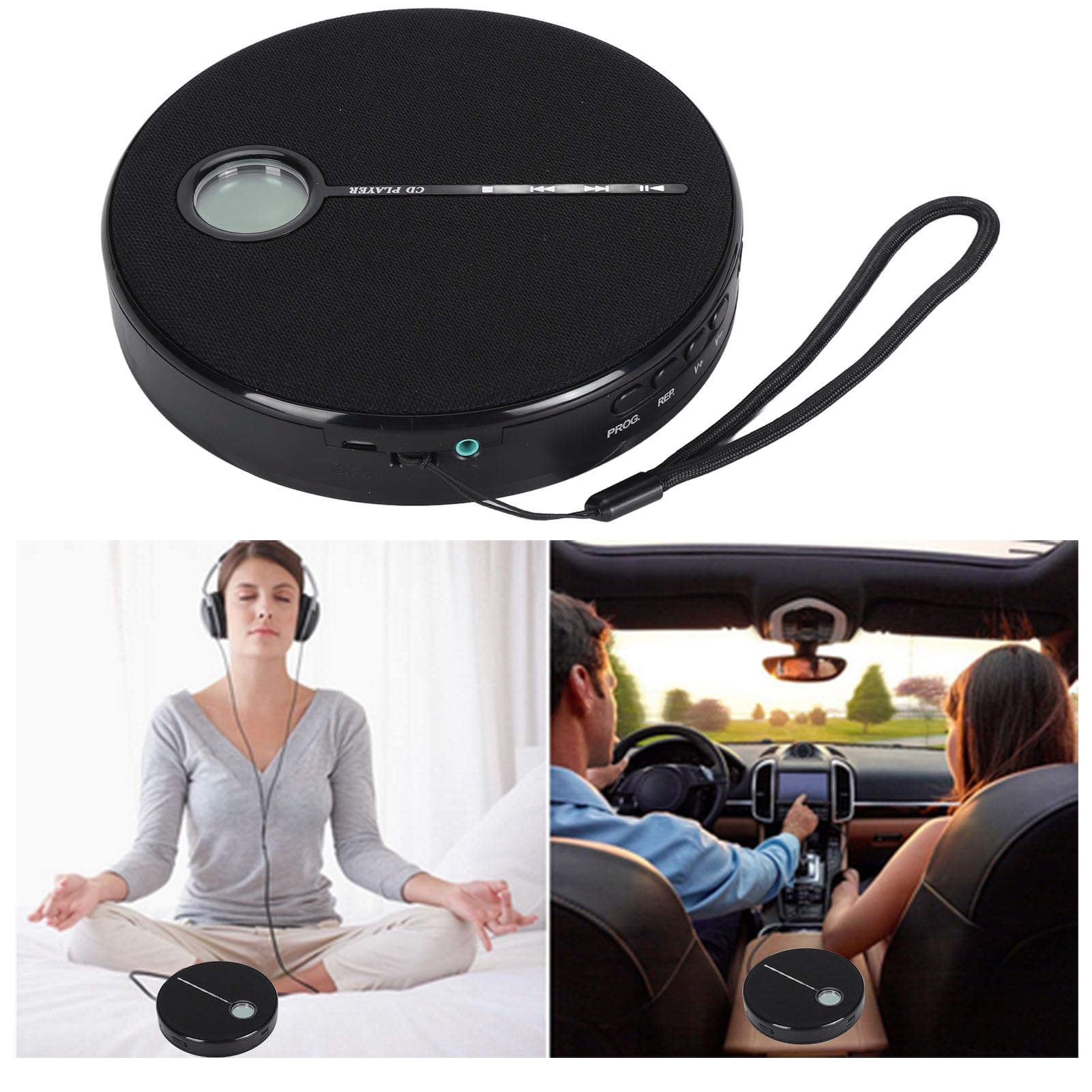 Lettore CD, Lettore Musicale CD Portatile Bluetooth 5.0 con Batteria Ricaricabile da 2000 MAh, Altoparlante Esterno per Casa Auto