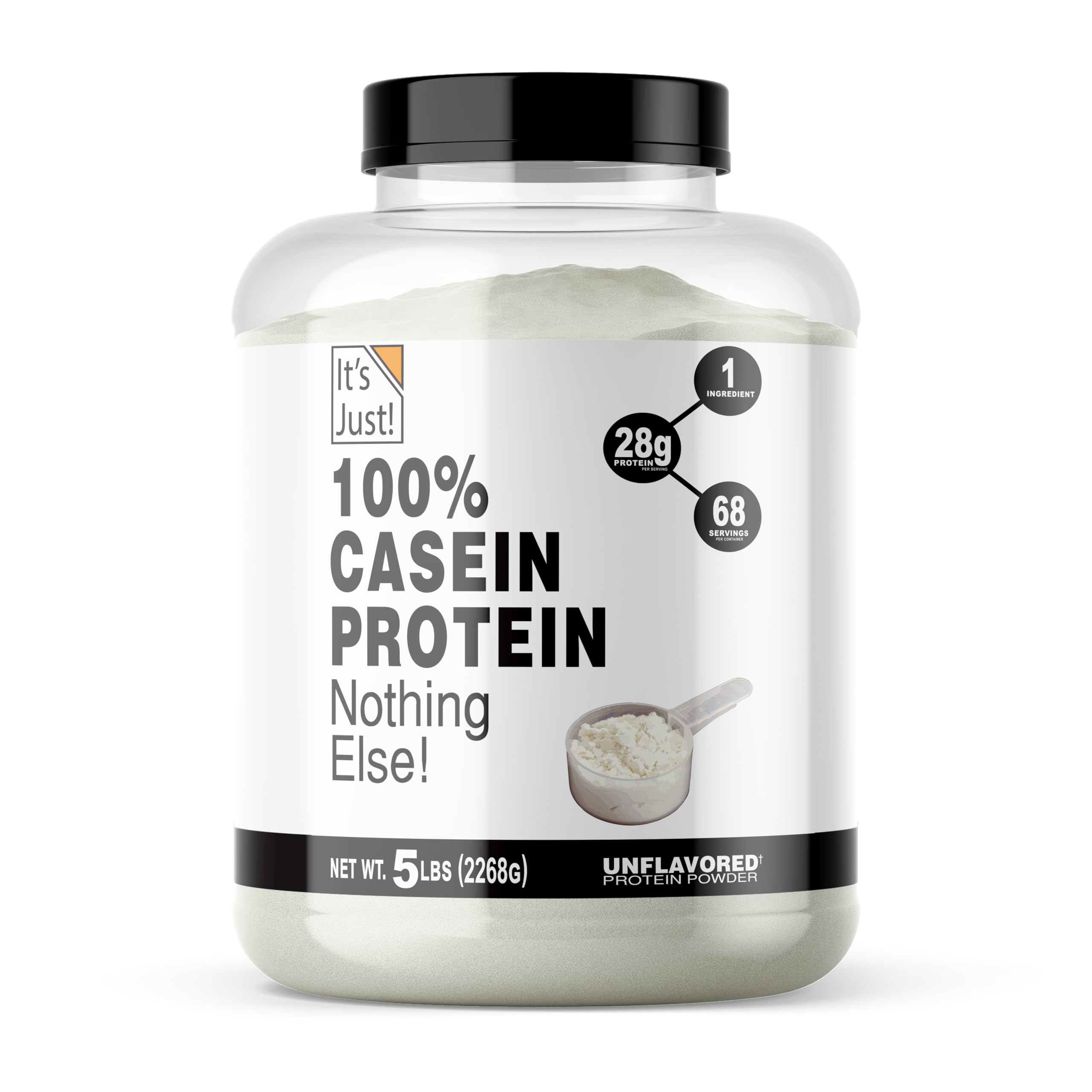 It's Just! - 100% Casein Protein Powder, Made in USA, One Ingredient, Slow Burning, Time Release (1 Pound (Pack of 1), Unflavored) — Amazon image 9