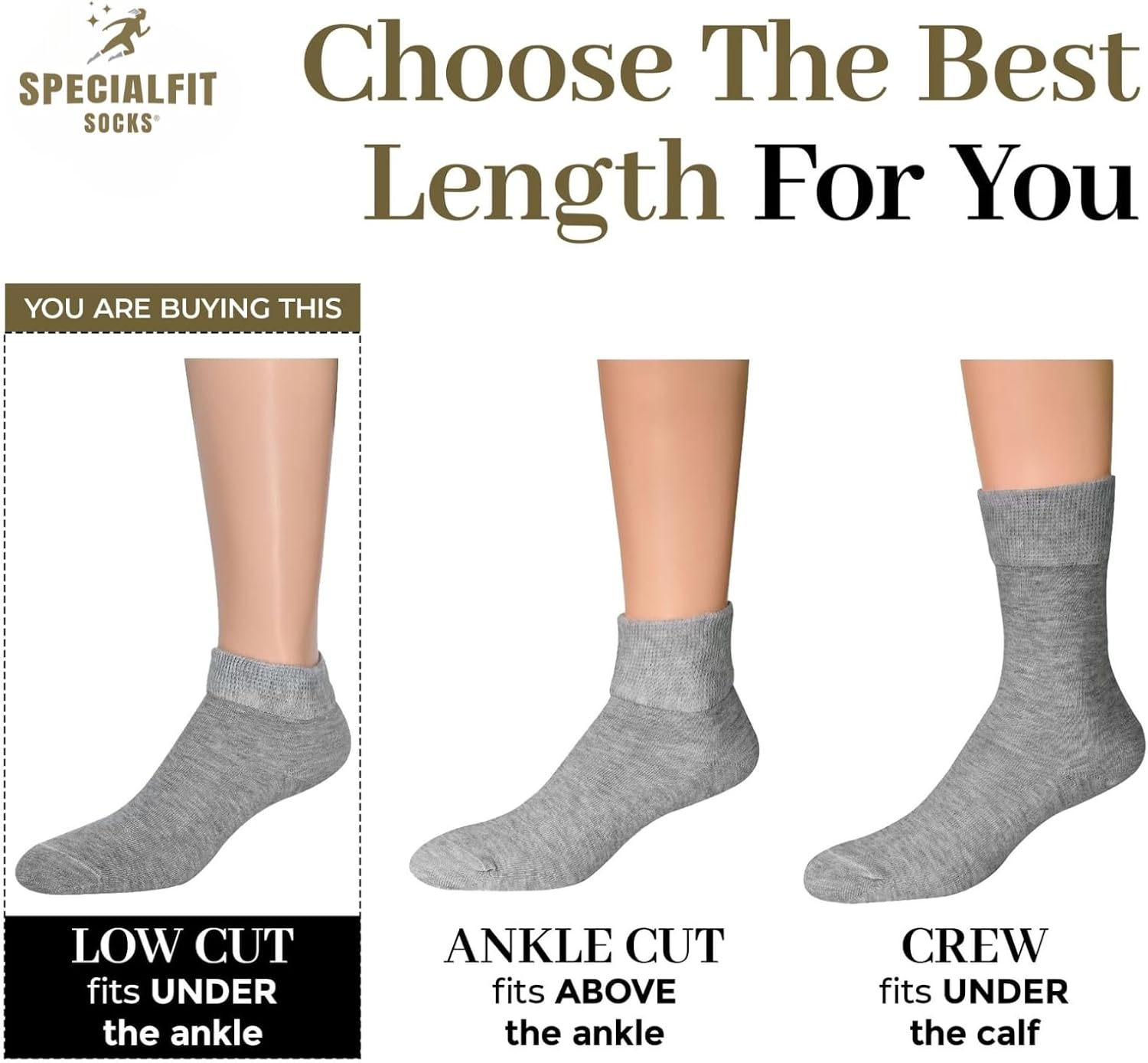 Diabetic Socks for Women - Neuropathy, Non-Binding, Seamless Cotton Socks for Comfort, Style, and Health - 6 Pairs Low Cut, Size 9-11 - Image 5