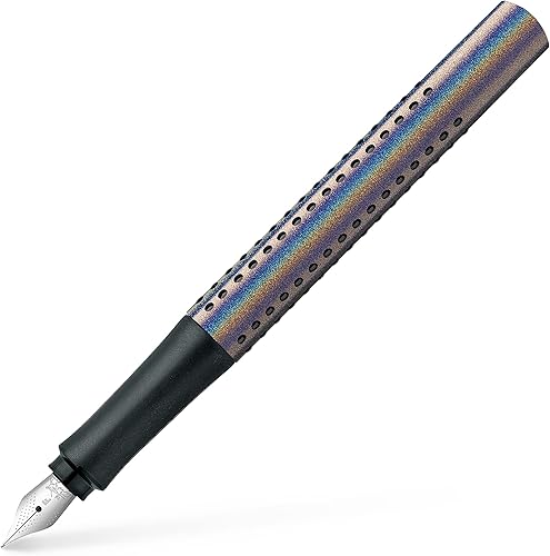 Vista 5 de Faber Castell Pluma estilográfica Grip Edition Glam - Punta M, color Silver Glam
