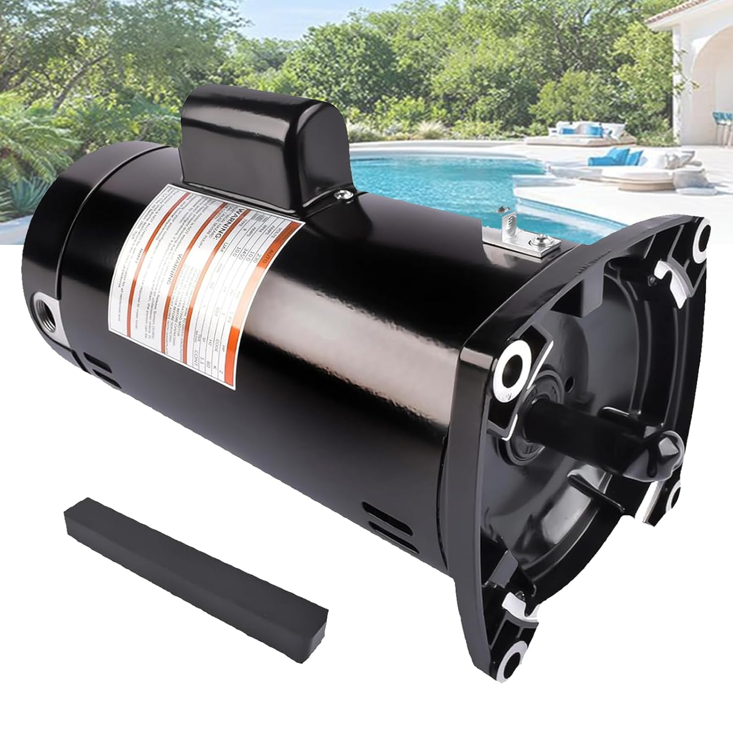 USQ1252 Pool Pump Motor 2.5HP, 3450 RPM, 48Y Frame Square Flange Pool Motor Compatible with A.O. Smith Century
