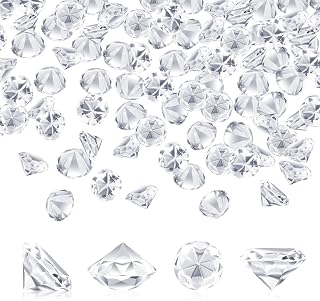 SUREAM 4500PCS Clear Ice Rocks for Vase Filler, 6mm/0.24Inch Acrylic Diamonds Gems, No Holes Faux Acrylic Treasure Crystals for Art Crafts, Wedding Table Scatter, Birthday Party Decoration