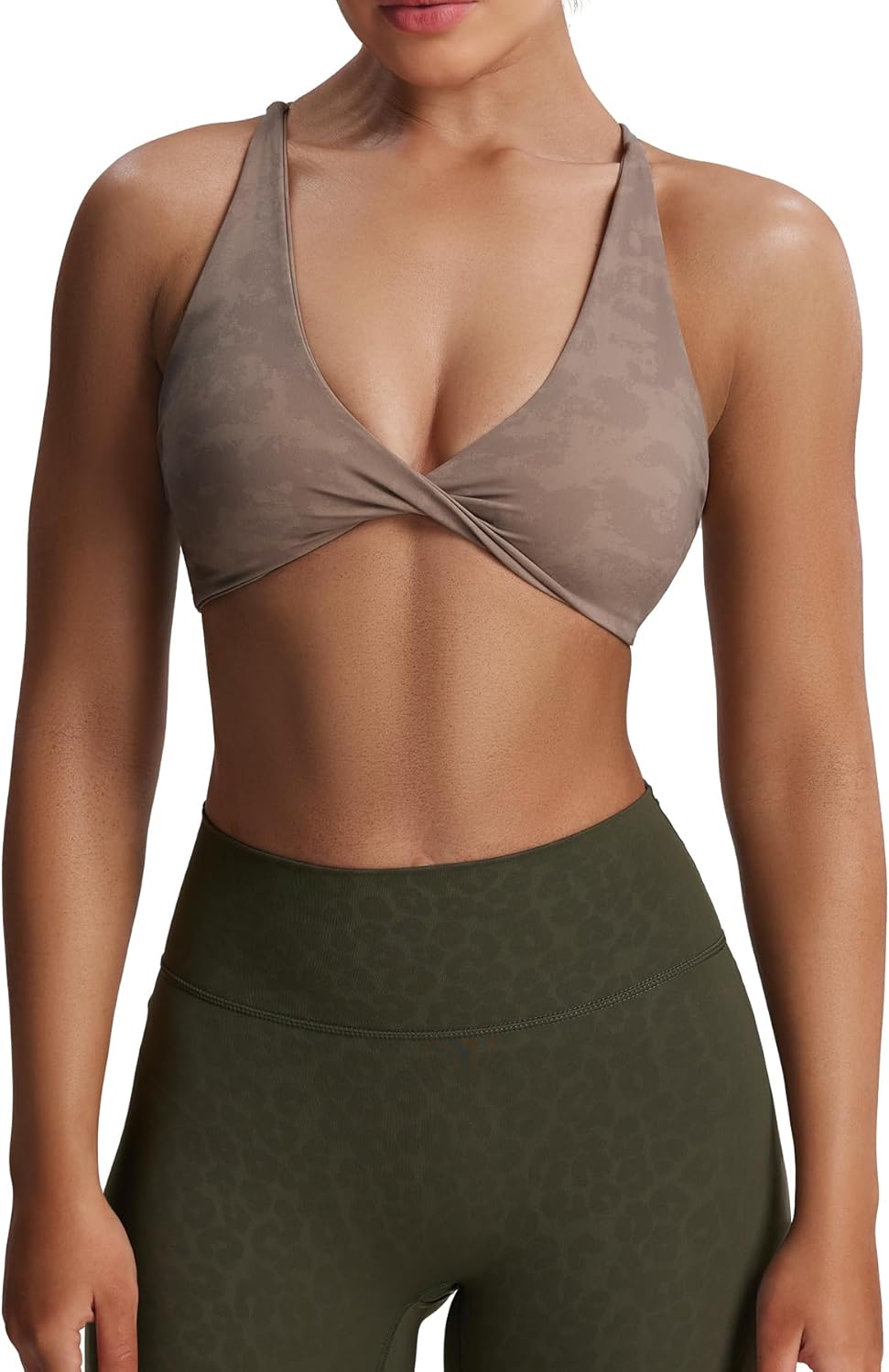 Aoxjox Women's Workout Sports Bras Fitness Sienna Low Impact Bra Yoga Crop Tank