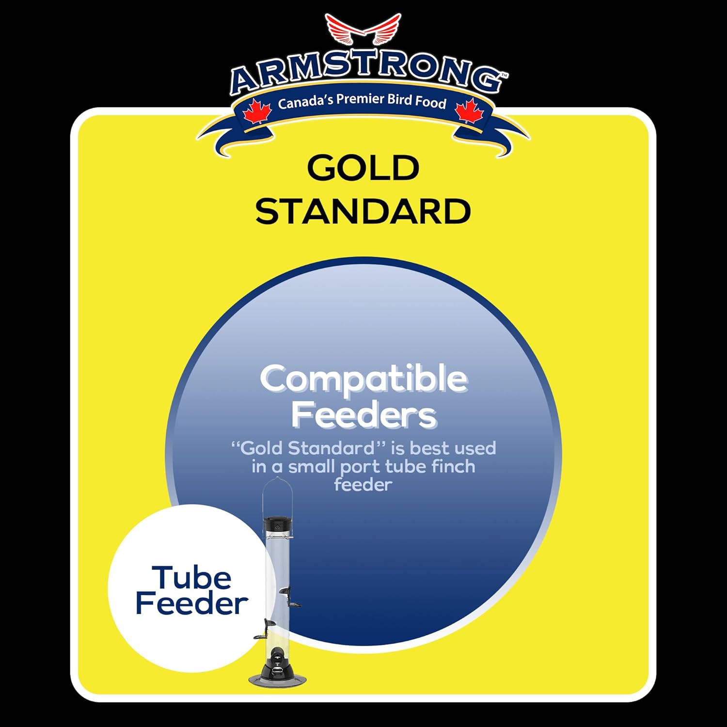 Armstrong Wild Bird Food Royal Jubilee Gold Standard Blend, 20 Pounds - with Nyjer Seeds and Sunflower Kernels for American Goldfinches, Black Capped Chickadees and House Sparrows for Outside Feeders