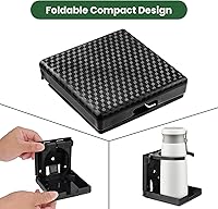 Vista 7 de 2 piezas de portavasos plegables ajustables, soporte de pared para auto con tornillos, para botellas de agua, bebidas y café, compatible