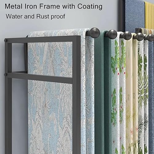 Miniatura 3 de Toalleros de lujo para bañopiscinaduchahotel, soporte de exhibición de metal comercial para mantacolchabufanda, barra colgante giratoria extraíble