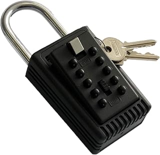 Push Button Combination Key Lock Box with 4 Digit Lock for Home Garage School Realtor Spare House Keys and Car Keys Outdoor Indoor Storage