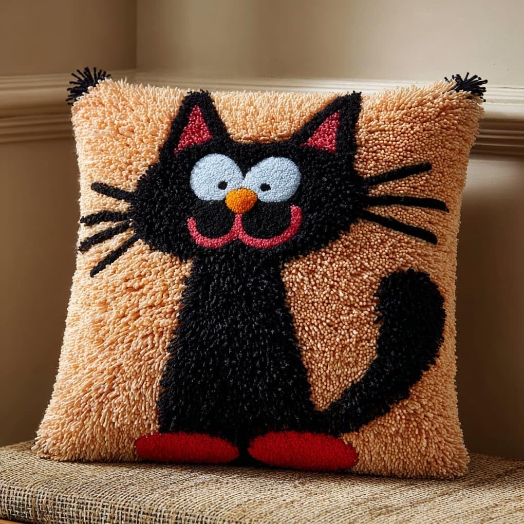 WallustrioaW Latch Hook Kits for Adults,Cute cat