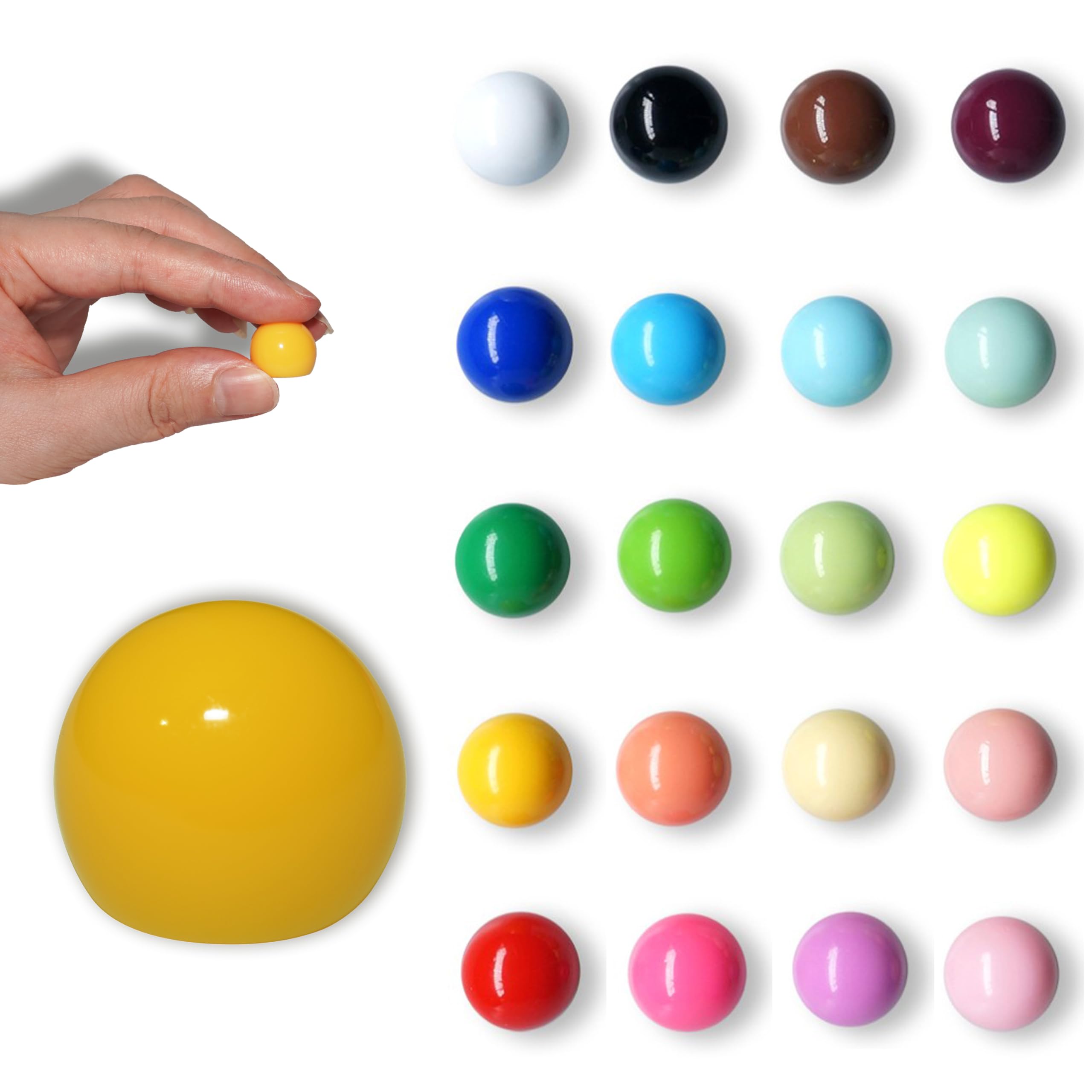 Vnthings Multicoloured Fridge Magnets Spherical Muliticolor Refrigerator Office Magnets For Calendars Whiteboards Maps Resin Fun Decorative Decoration 20 Pack