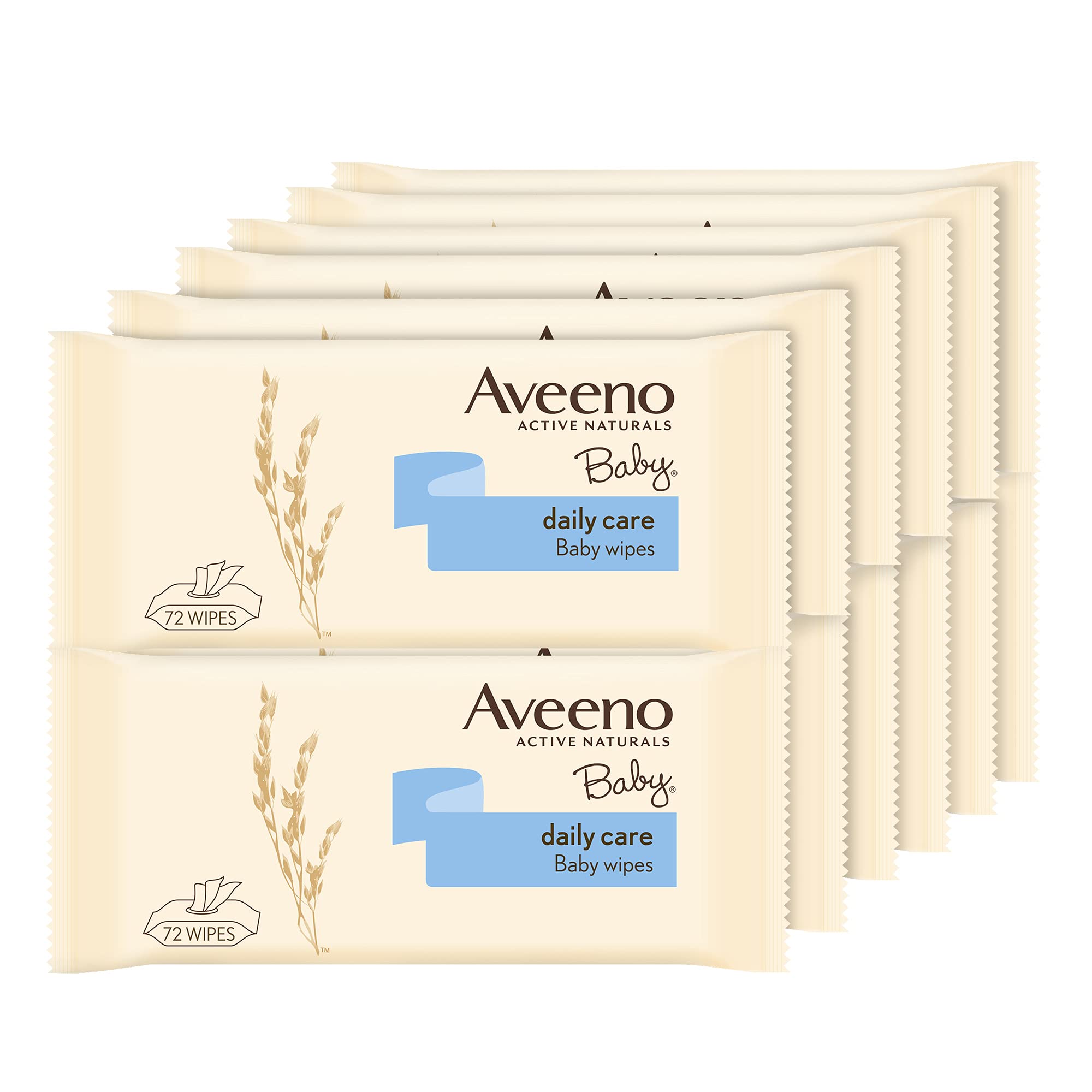 AVEENO Baby Daily Care Reinigungstücher, sulfat- und alkoholfrei, 12 x 72 Stück