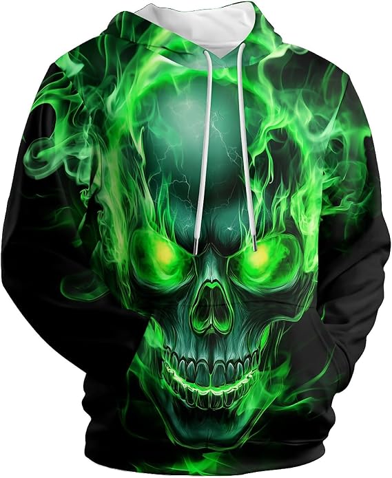 Black 80s 90s Pullover Hoodie 3D Novelty Graphic Hooded Sweatshirt Hoodies for Men Women