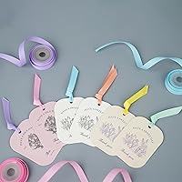 Vista 5 de 6 rollos de cinta de arcoíris pastel de 3/8 pulgadas, cinta fina de grogrén surtido, cinta para manualidades, decoración de fiesta de cumpleaños