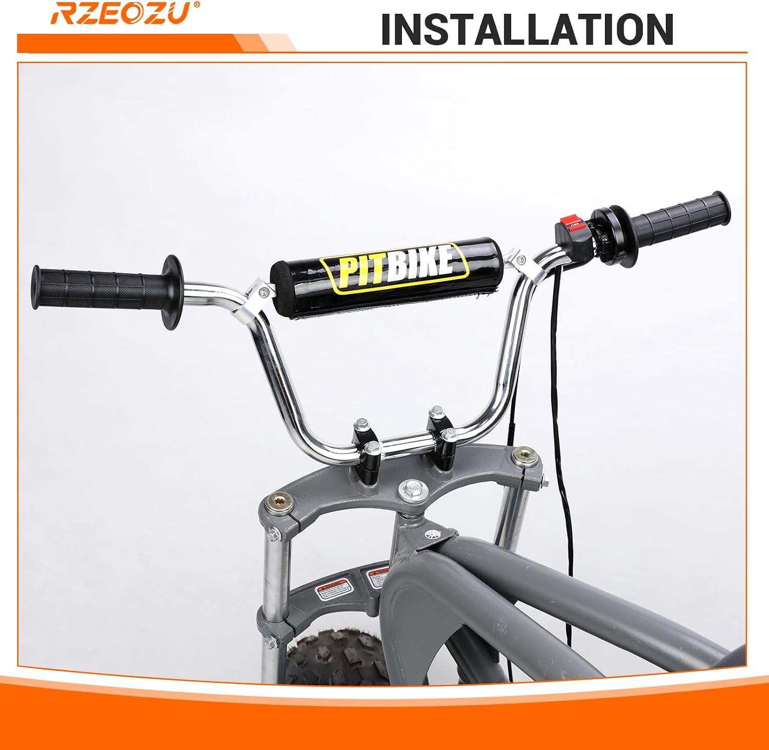 7/8 Mini Bike Handlebars, 8.5" Rise Crossbar Design Handlebar Replacement for Baja Doodlebug DB30 Motovox MBX10 MBX11 Mega Moto MM80 80cc 105cc Coleman CT200U CT100U 100cc 200cc Minibike Parts