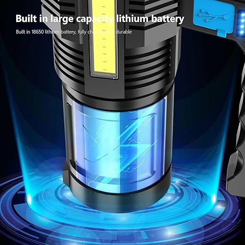 Miniatura 9 de Linterna de alto brillo 4led reflector al aire libre USB linterna portátil luces fuertes luz lateral senderismo al aire libre tienda de campaña