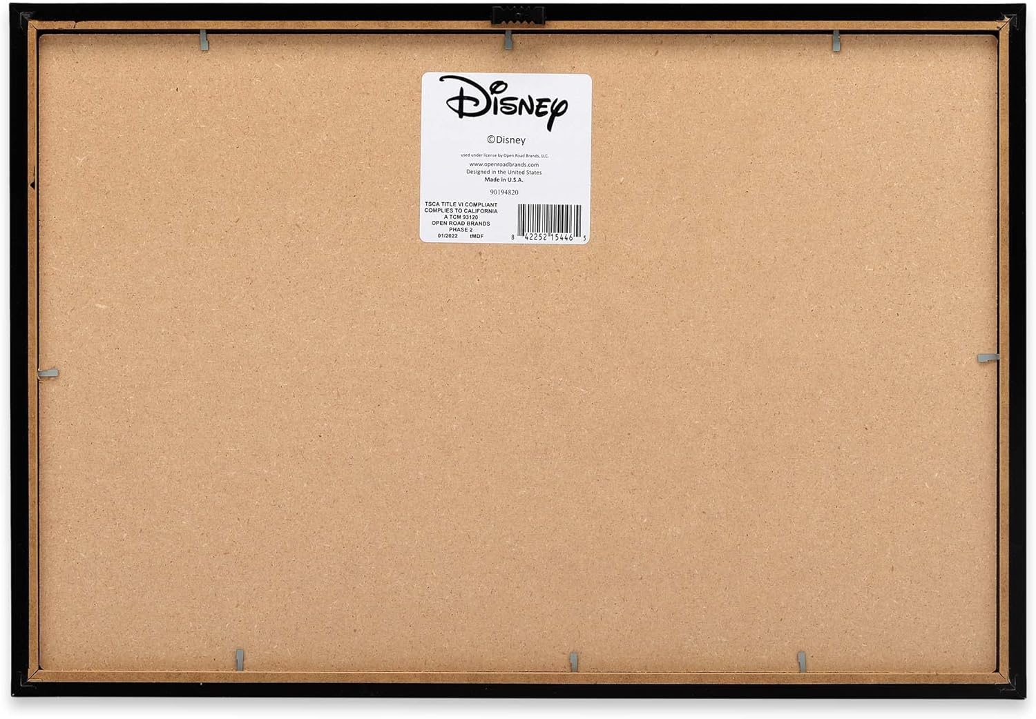 Disney Mickey Mouse Do What Makes You Happy Framed Wood Wall Decor - For Bedroom, Playroom or Living Room