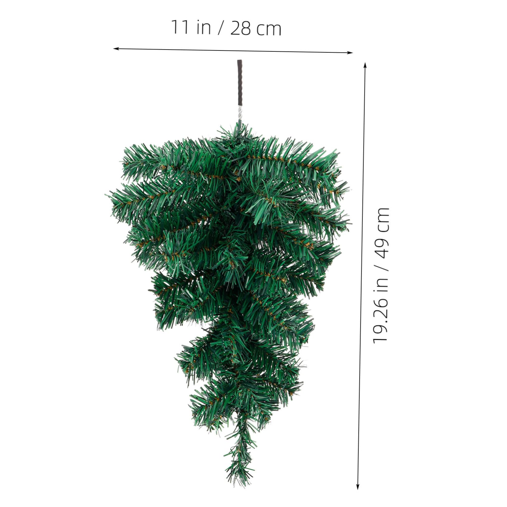 FUNOMOCYA Christmas Teardrop Swag for Door Decor Hanging Xmas Swag Versatile Wall and Outdoor Decoration Lifelike Holiday Ornament for Festive Atmosphere