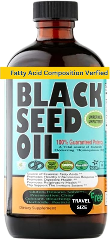 SWEET SUNNAH BLACK SEED, YOURS TO DISCOVER Óleo de Semente Preta Nigella sativa Prensado a Frio, 120 mL