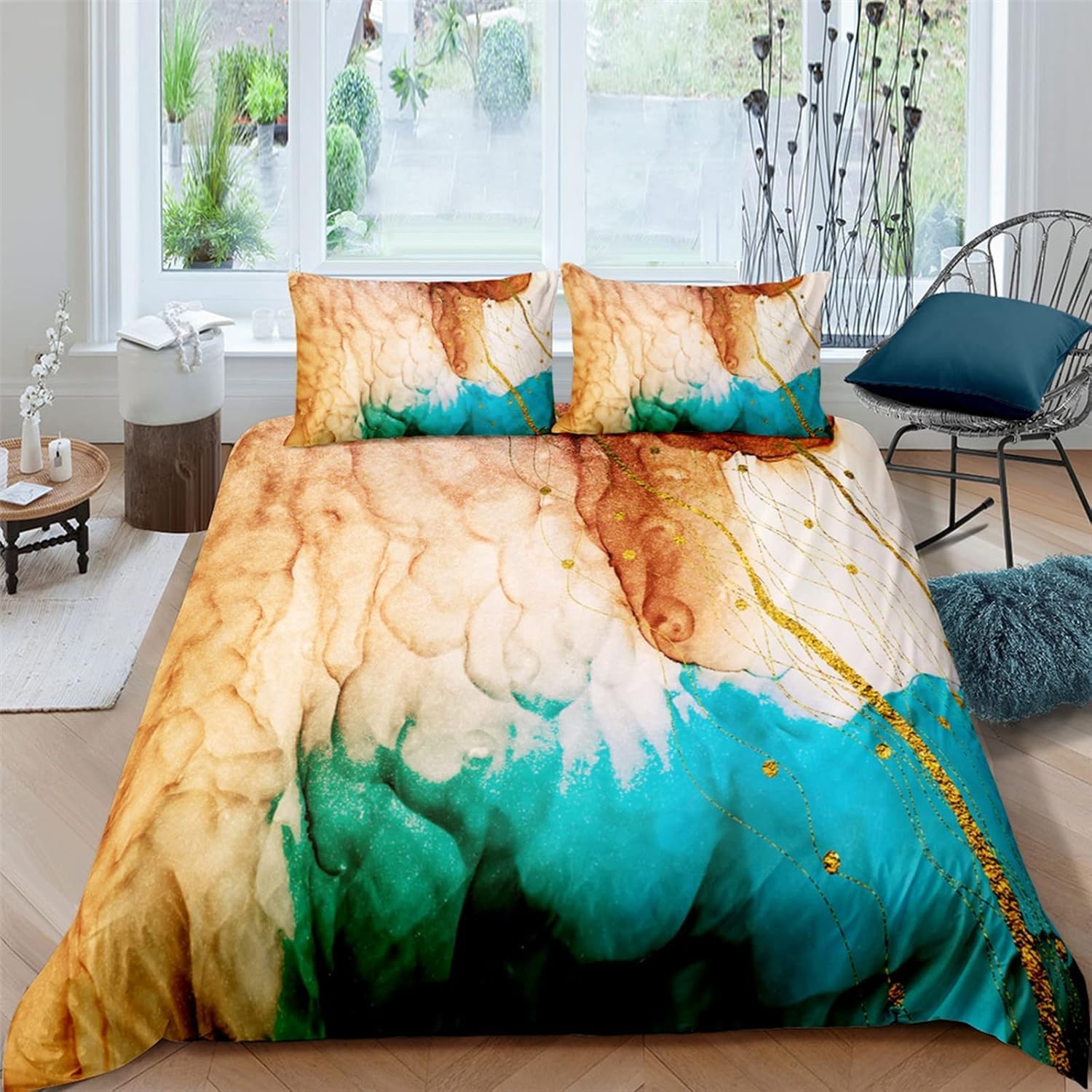 Housse de couette ado 200x200 cm avec 2 taies d'oreiller en microfibre