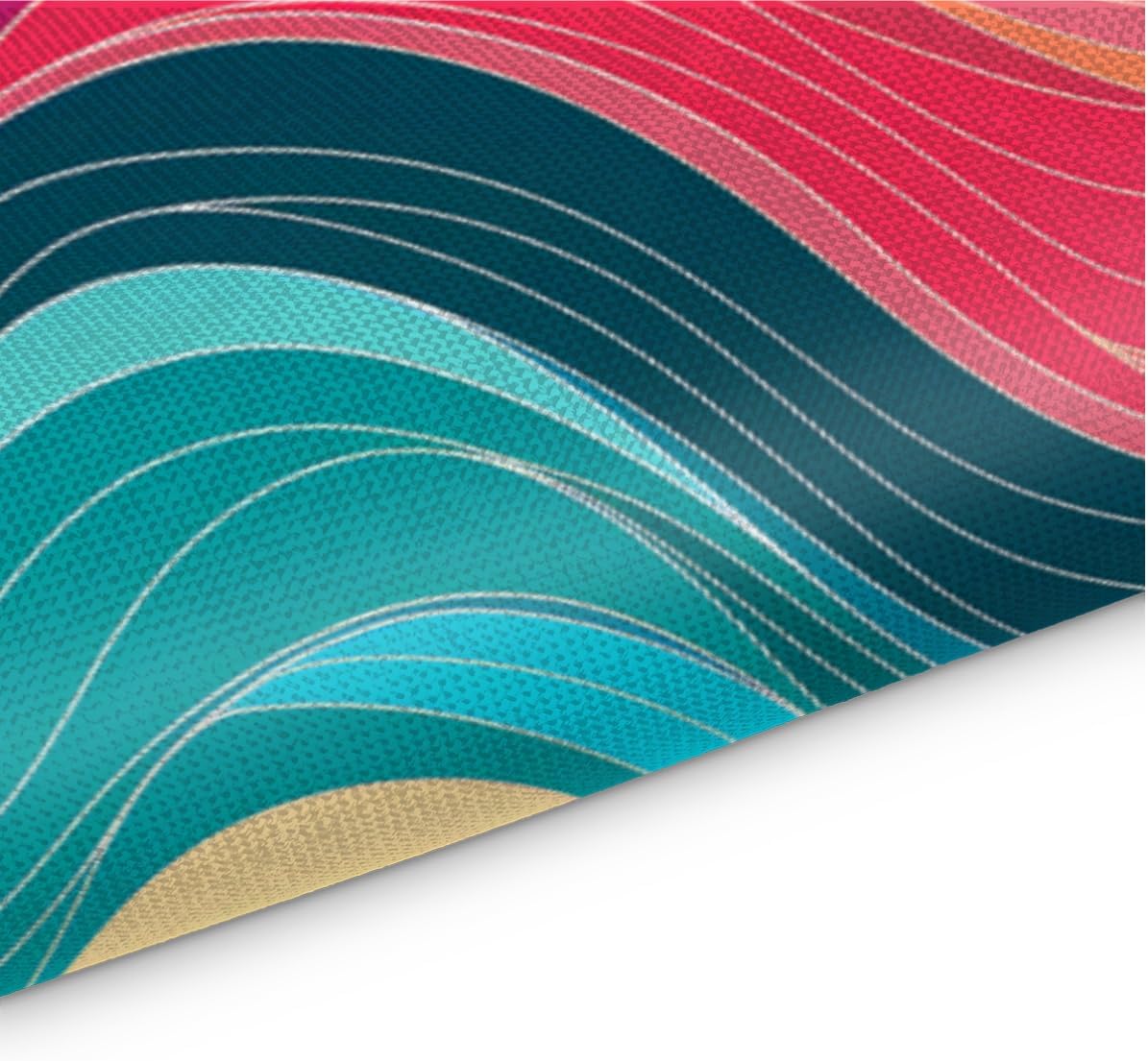 Abstract Colorful Stripes Modern Placemats Set of 6 Decorative Dinner Place Mats Washable Table Mat for Gifts, Holiday, Birthday Party, Wedding & Dining