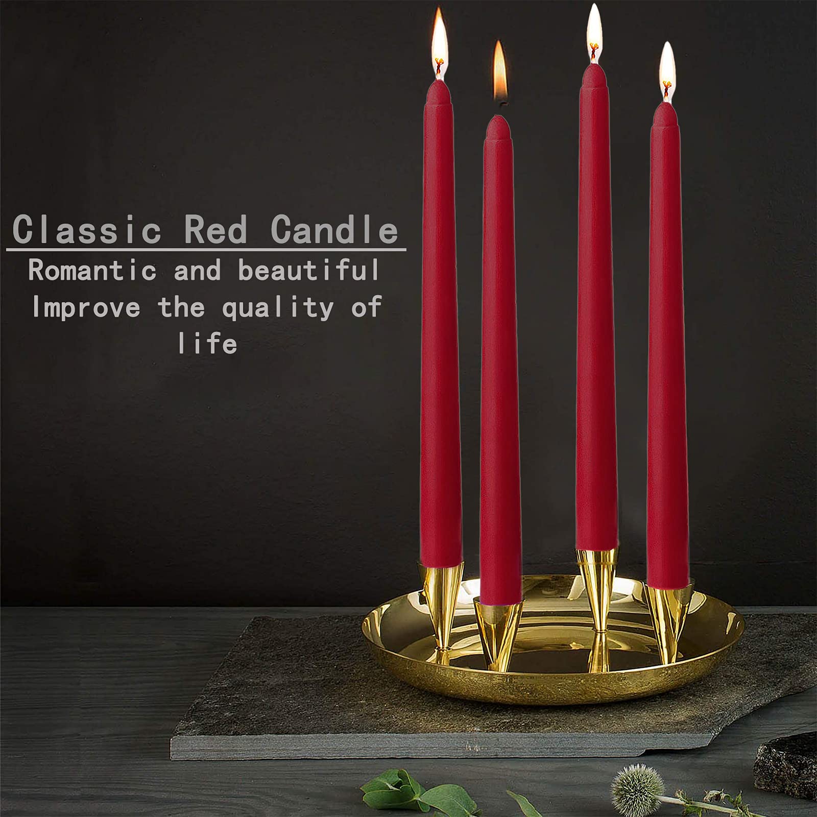 Candele Coniche 10 Pollici - Senza Profumo E Antigoccia - Set Da 14 Pezzi - Cera Paraffina - Foto 3