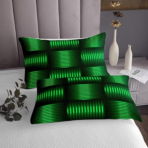 Miniatura 10 de Castle Fairy Juego de edredón moderno de 3 piezas para niños, jóvenes, hombres y mujeres, decoración de dormitorio, diseño de rayas en 3D, juego de