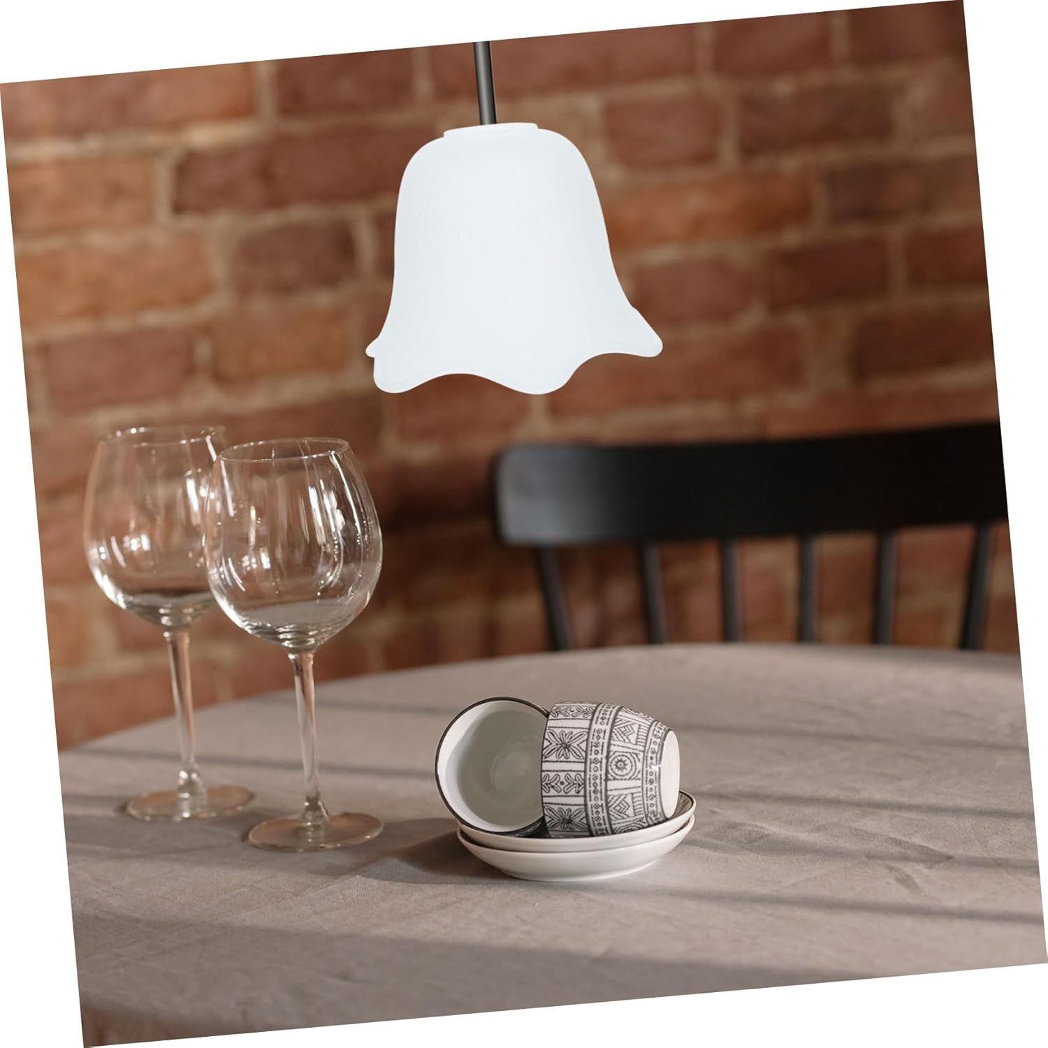 2pcs E27 Glass Lamp Shades Creative Decorative Hanging Light Covers Unique Glass Shade for Living Room and Ceiling Fixtures