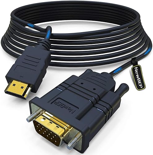 NewBEP Cable HDMI a VGA, adaptador HDMI macho a VGA macho de 1080P chapado en oro 1080P convertidor de video activo compatible con computadora disponible en Yaxa Guatemala