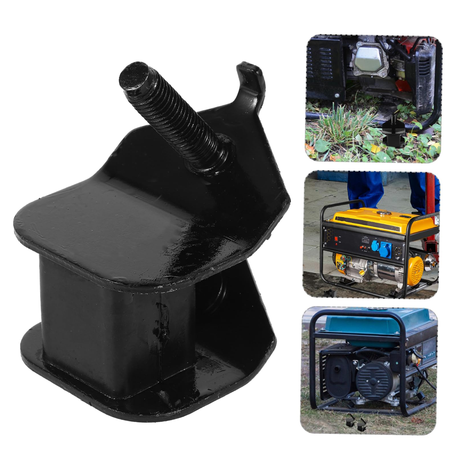 Supporti Motore Antivibranti 4 Pezzi 188f 190f in Ferro e Gomma | Neri, per Motore Generatore Diesel 2kw-3kw, Ricambio Riduzione Vibrazioni