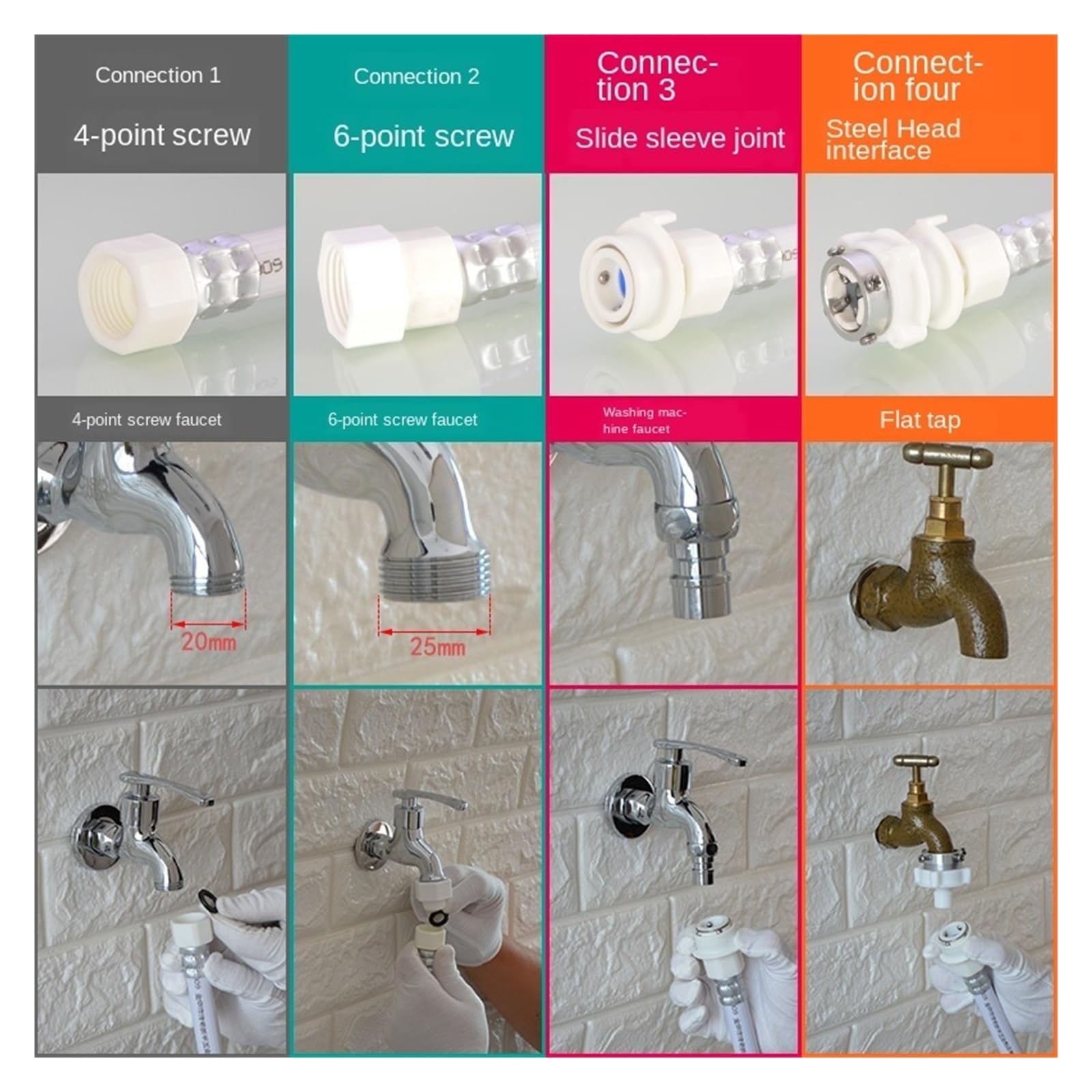 Tubo De Entrada De Lavadora Multifunción, Extensión De Rueda De Onda Automática, Accesorios De Mantenimiento De Manguera De Entrada De Agua(6 m)